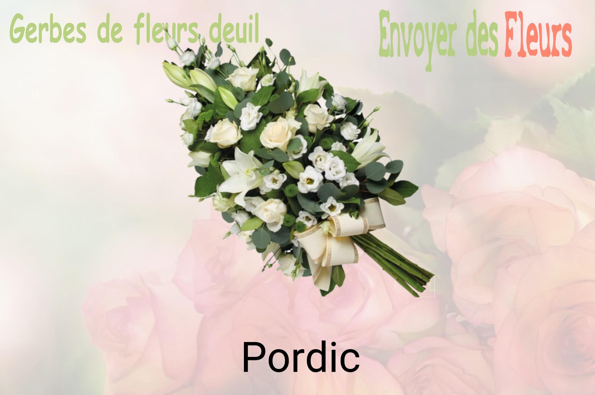 Gerbe de fleurs de deuil livrée à Pordic